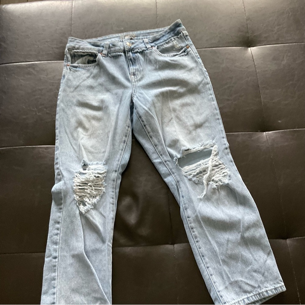 Rewash Light Blue Ripped Boyfriend Jeans